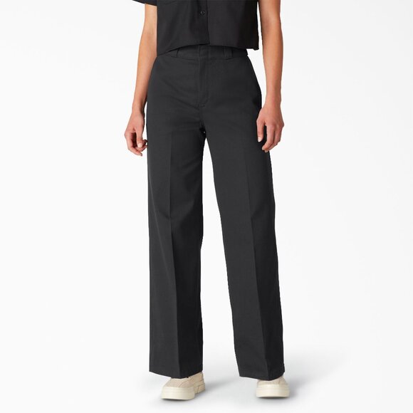 Dickies Women's Regular Fit Wide Leg Work Pants - Size 0 Short - Picture 1 of 7